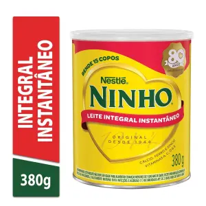 Leite Po Lata Ninho 380G Inst C/Fibras 10% Gratis