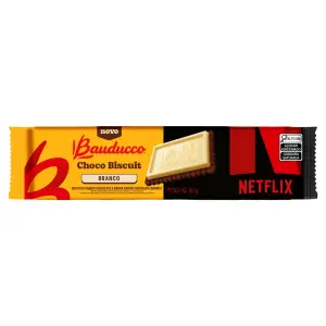 Biscoito Bauducco Chocobiscuit Chocolate Branco Netflix 80G