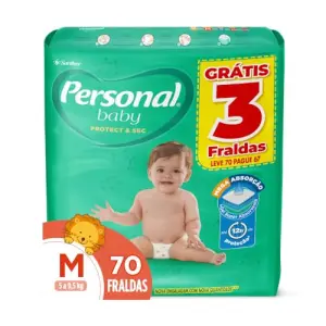 Fralda Personal Baby Hiper Protect e Sec - M C/70