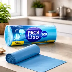 Saco P/Lixo Teiu 50 Lt Azul 10Un